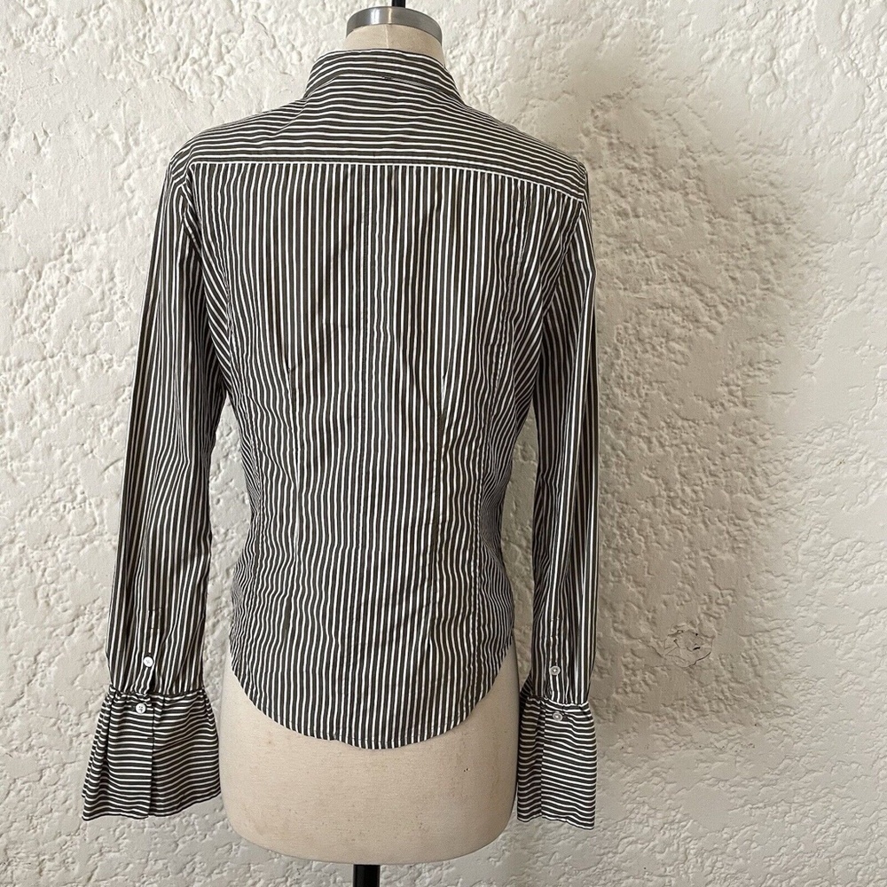 Frame Size Small Bell Sleeve Button Down Top, Sag… - image 3